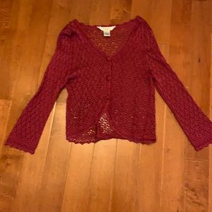 Outfit JPR Womens Crochet Cardigan Red‎ Medium